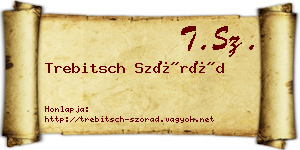 Trebitsch Szórád névjegykártya